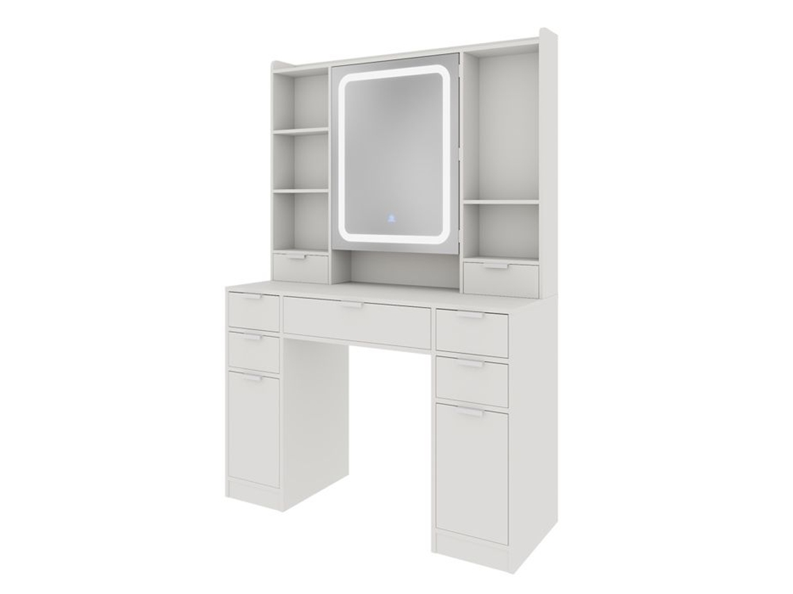 Cabeleireiro Solea, 105cm Com Espelho Led, Branco, Vicco