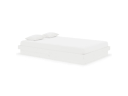Estrutura Cama Pequena Casal 120x190 cm Pinho Maciço Branco MAISON EXCLUSIVE