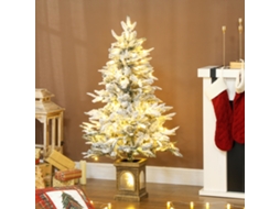 Artificial Christmas Tree Snowy Look 100 Leds 8 Modes Plastic