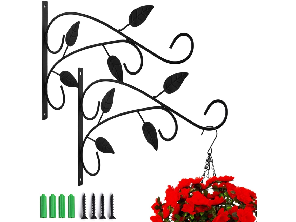 Ganchos De Metal Elegantes Para Pendurar, Suportes De Plantas Em Ferro Forjado Para Uso Multiuso, Cabide Estável E Robusto Para Decoração Interna E Ex