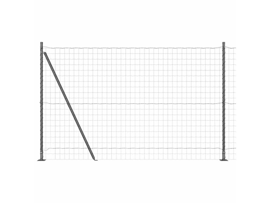 Cerca Com Poste Cinzeto 1,4 X 10 M Aço E Pvc