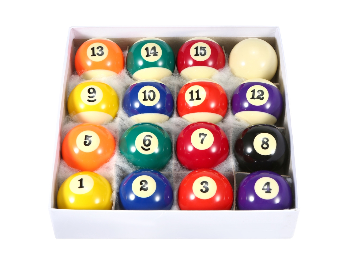 Set de Bolas de Bilhar 52,5 mm para Adultos com Resina Sintética Durável | S/MARCA