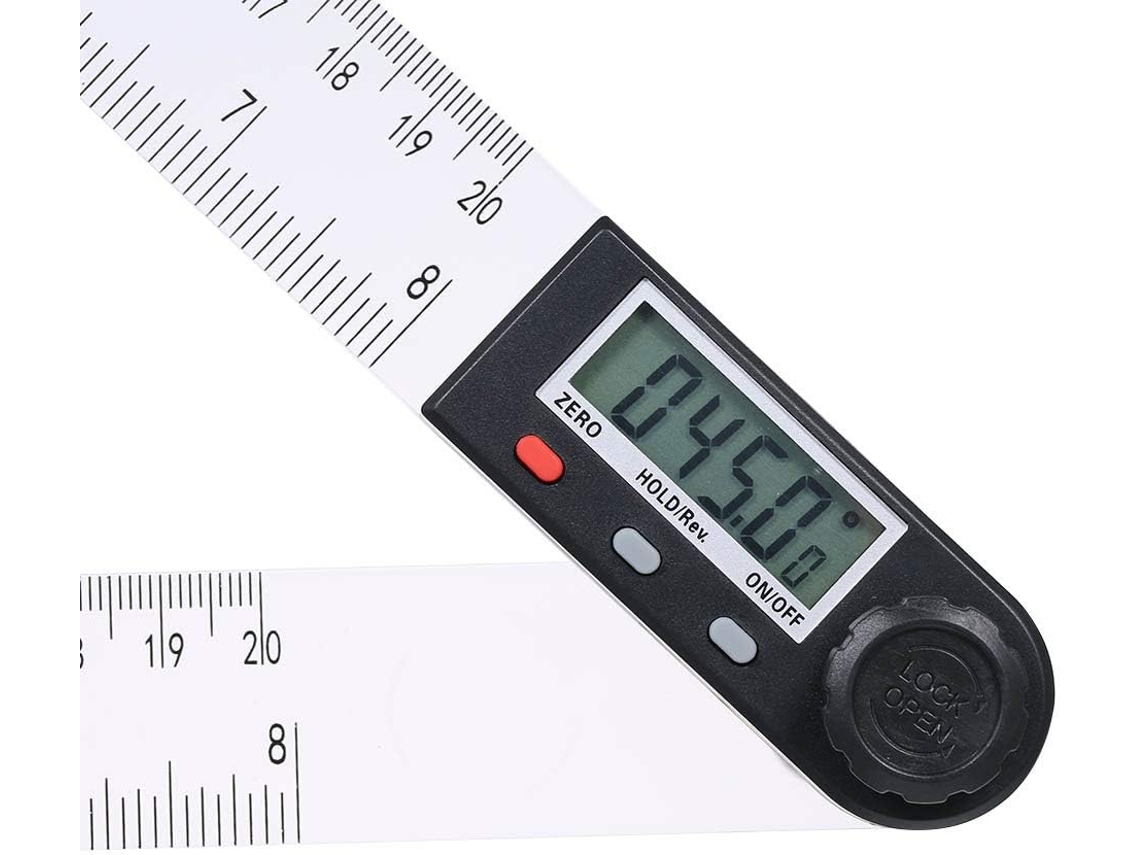 Goniômetro Digital Multifuncional Com Lcd, Régua Angular De 360°