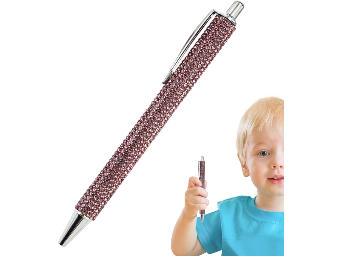 Caneta Esferográfica De Strass – Retrátil Cristal Brilhante E