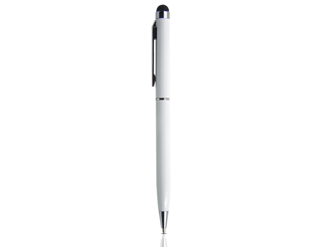 Caneta de Toque Capacitiva ILIKE Pn1 Universal 2 em 1 com Caneta Smartphone e Tablet Pc Branca