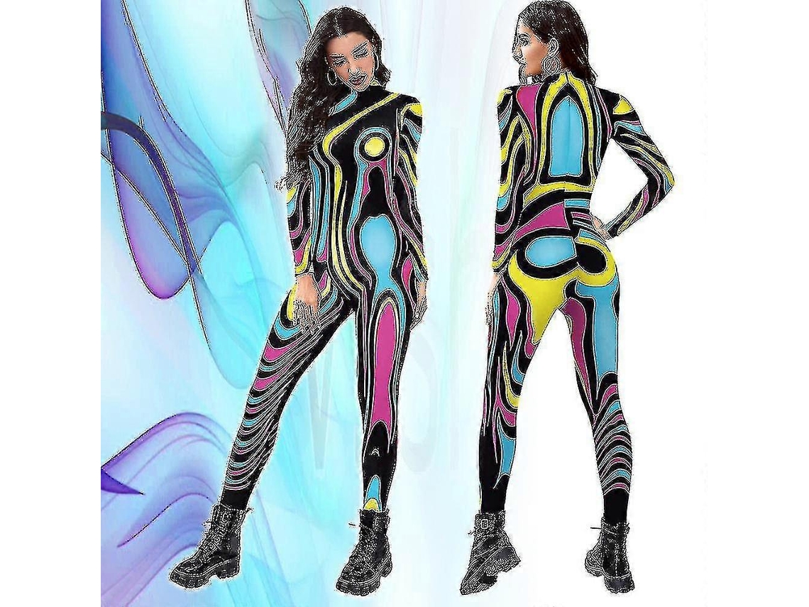 Novas Meias Calças De Uma Peça Com Padrão Geométrico Para Fantasias De Cosplay De Halloween Olysi Shop
