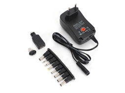 Adaptador De Alimentação 30w Com Tensão Ajustável 3-12v, 2.1a E 9 Conectores Dc