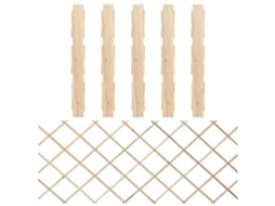 Vidaxl Cercas Em Treliça 5 Pcs 180x80 Cm Madeira De Abeto Maciça