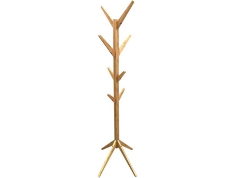 THE HOME DECO FACTORY Cabide de árvore de madeira natural - 178 cm - Bege