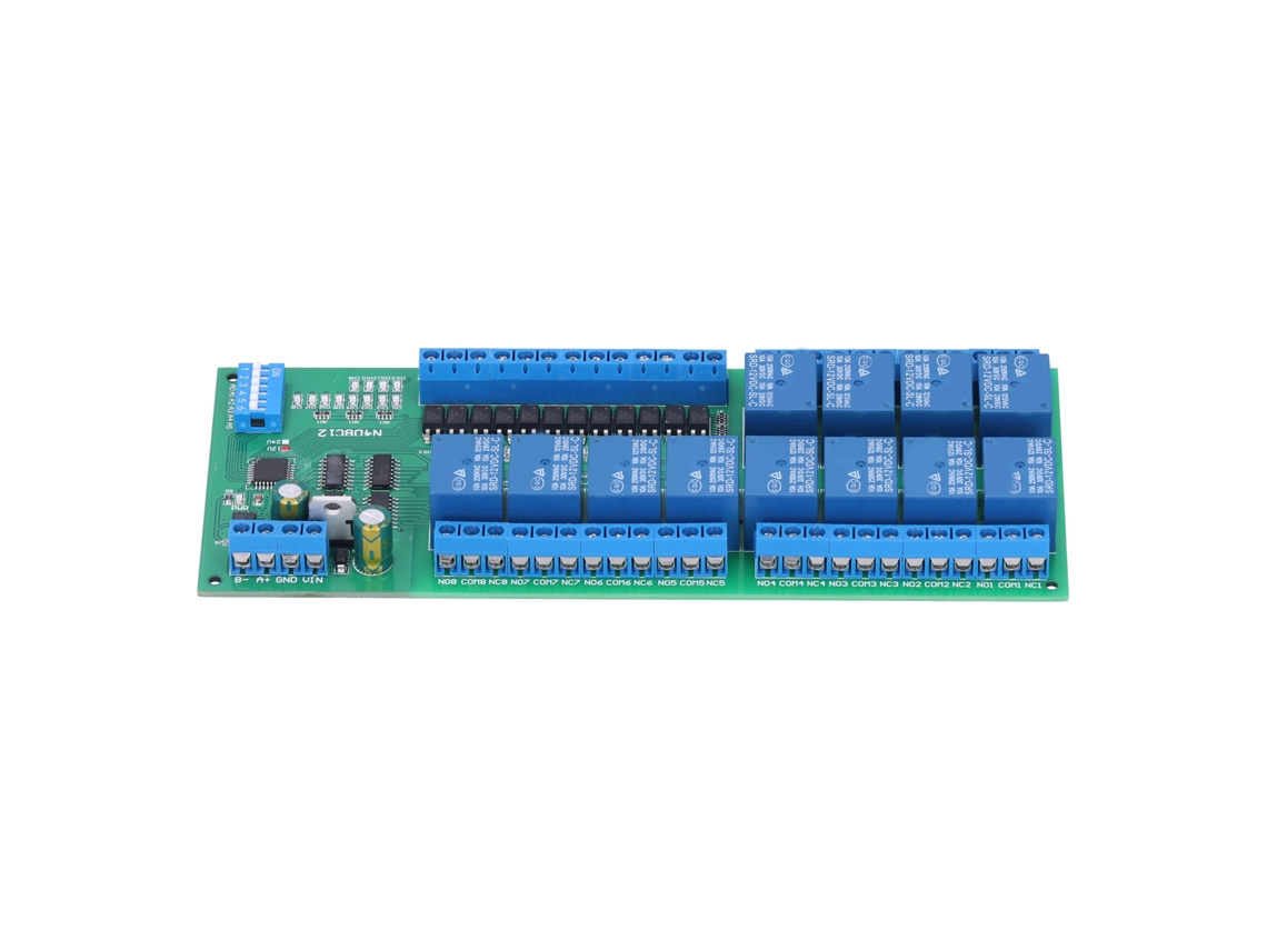 Módulo Relé Rs485 Isolado 12 Entradas 12 Saídas Protocolo Rtu Din35 Componentes Plc 12v N4d8c12