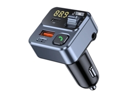 Adaptador Bluetooth Para Transmissor Fm Para Carro Carregamento Rápido De 42 W, Viva Voz, Suporte Para Unidade Usb Yizhood (preto)