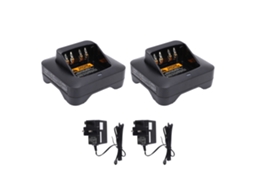 Carregador Rápido Mali para rádio APX1000, APX3000, APX4000, XPR3300 com indicador LED e proteção contra sobrecarga, 220-240V, UK plug, 2 unidades