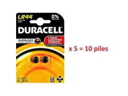 10 Baterias Botão Lr44 DURACELL Lith 1.5V Dlc 2018