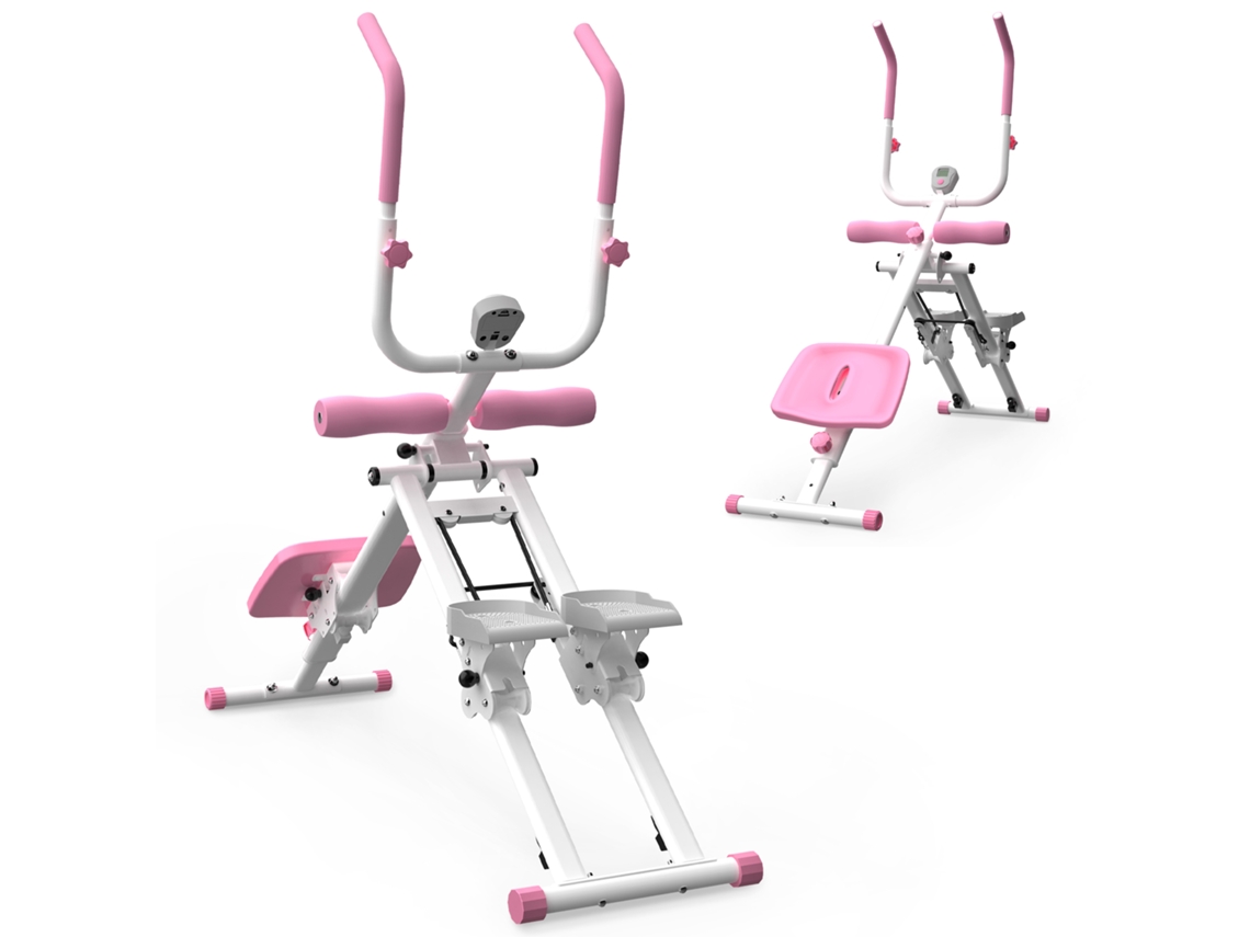 Aparelho Fitness 2 Em 1 Escada E Abdominais Dobrável Para Casa
