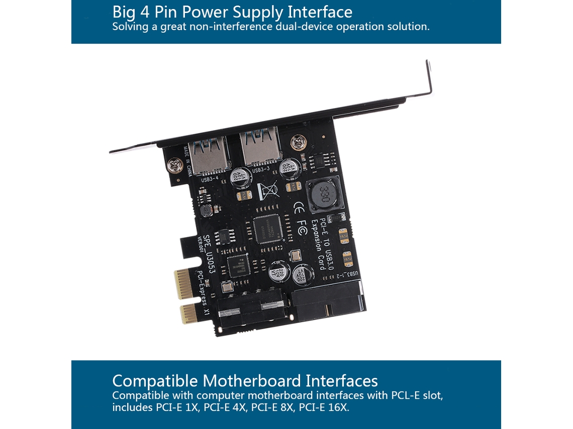Cartão Pci e Usb 3.0 2 Portas LAXISCREED