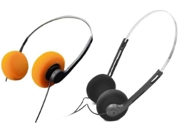 Ganpub 2-fones De Ouvido Retrô On Ear Laranja E Preto, Fones De Ouvido Estéreo Com Fio, Fones De Ouvido Leves E