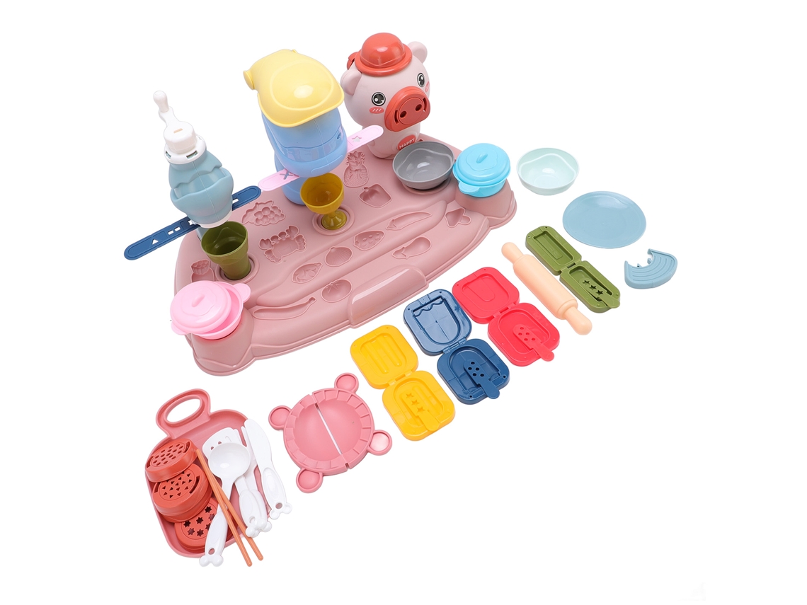 Primerox conjunto de Massa Colorida com Máquina de Macarrão para Crianças Desenvolve Criatividade e Coordenação