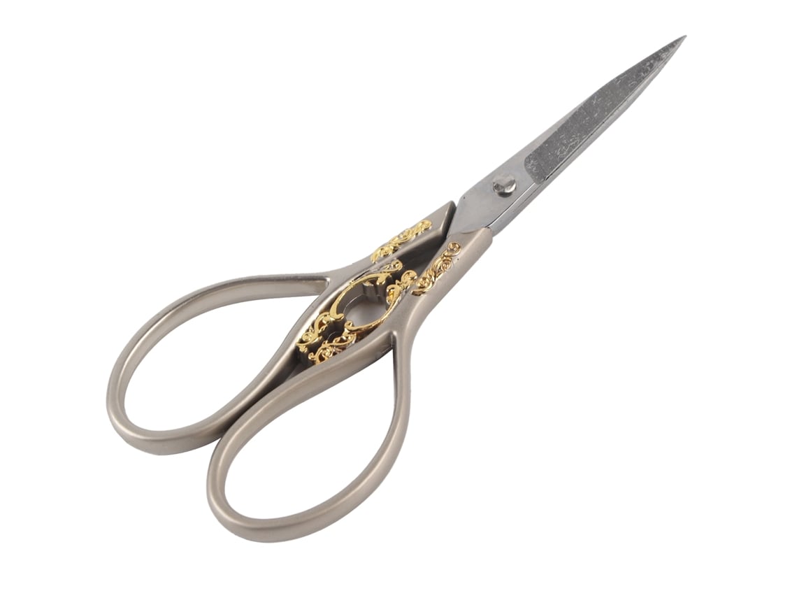 Tesoura Inoxidável Alfaiate Diy Prata Dourado