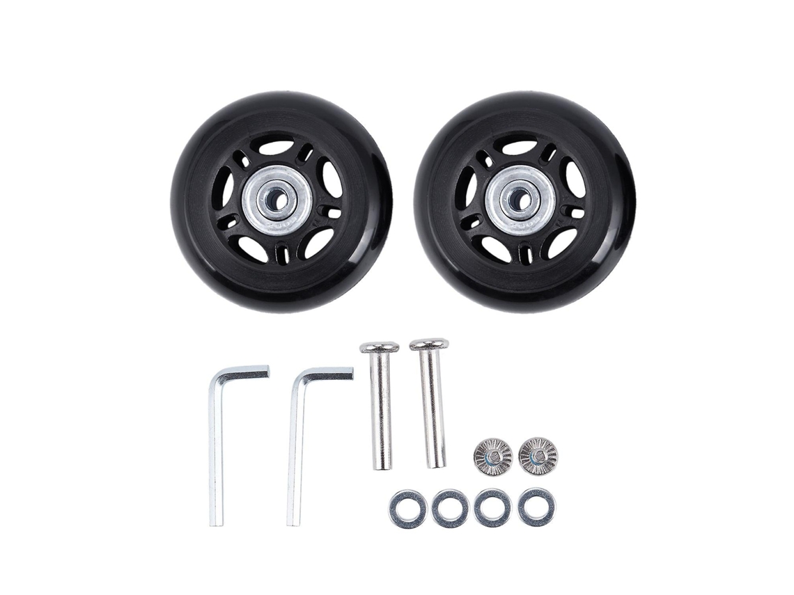 Conjunto De 2 Rodas De Substituição Para Mala, Medida 68 Mm, Para Reparação E Manutenção De Bagagem