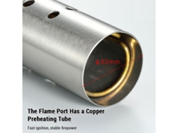 Flamethrower de Inox com Tubo de Pré-aquecimento para Churrasco