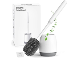 Escova Sanitária com Suporte em Silicone TPR Cabo Longo Removível AQUAFORGE
