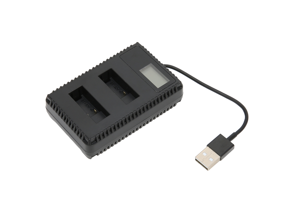 Carregador de Bateria de Câmera EOOCOO (carregador Duplo com Display Lcd)
