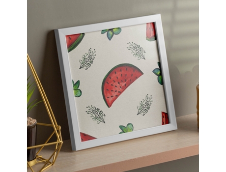 Póster NACNIC Quadrado de Desvio de Sandia. de Frutas e Legumes Quadrados, Ilustrado com Desenhos de Cores.