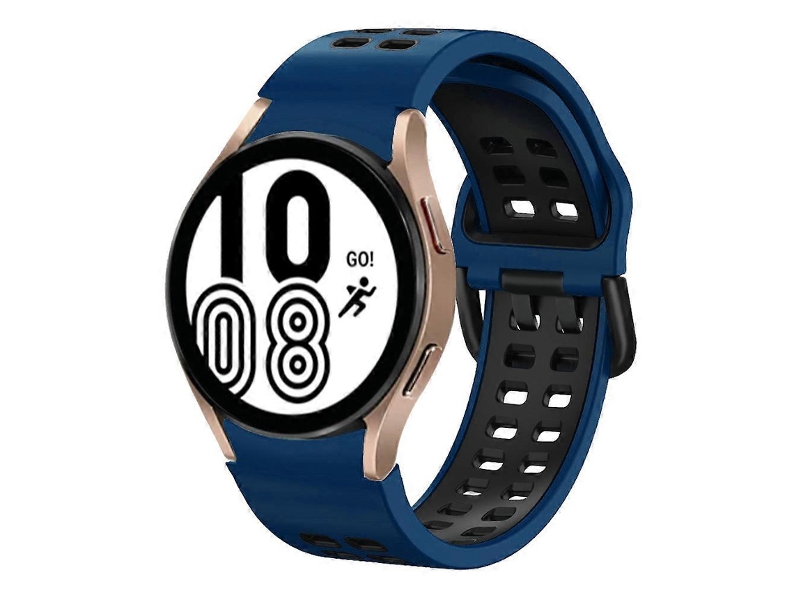 Pulseira De Silicone Respirável Bicolor Para Samsung Galaxy Watch 4 (40 Mm X 20 Mm).