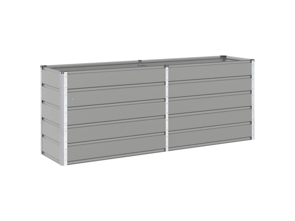 Conjunto 1 Floreira Vidaxl Cinzento-claro Aço (195 X 50 X 75 Cm)