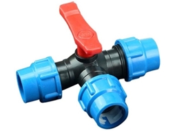 Slangueira 3-vias - Conector Rápido - Peça De Conexão - Seringa De Jardim - Conector Com Válvula - Resistente A Pressão 0-0,6 Mpa