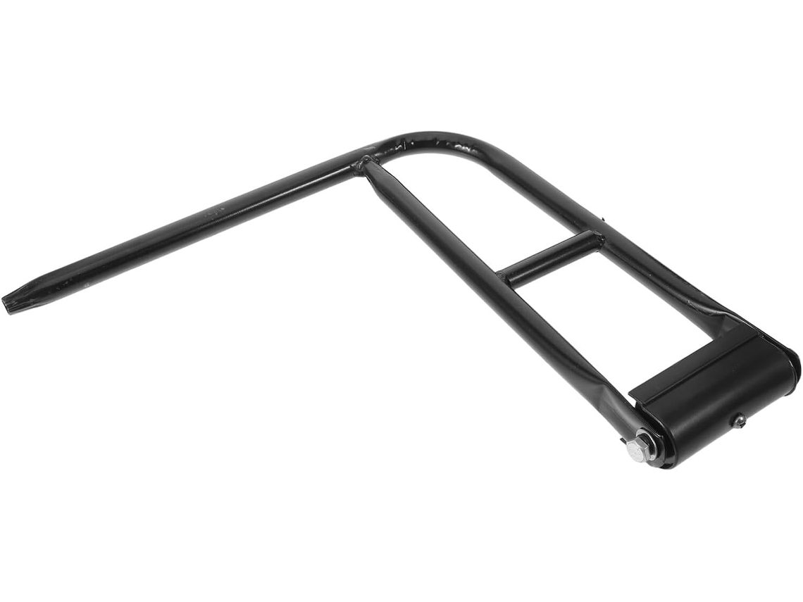 Suporte De Espelho Retrovisor Robusto Em Ferro Preto Para Veículos Pesados, Com Fixação Reforçada.