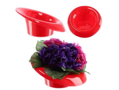 Capa para vaso de flores Kadax 9cm Red Ikebana para arranjos e composições