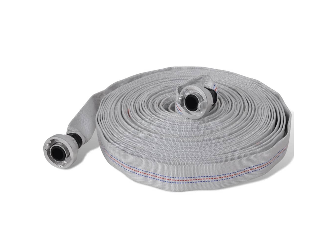 Vidaxl Mangueira De Incêndio Lisa 30 M Com Acoplamentos D-storz 2,54cm