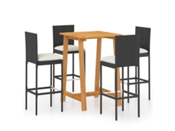Garden Bar Set, Garden Bar Sets Vidaxl Preto Madeira De Acácia (n/a)