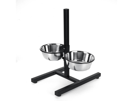 Doseador de Ração para Cães DUDUPET Duplo (4L - Aço Inoxidável)