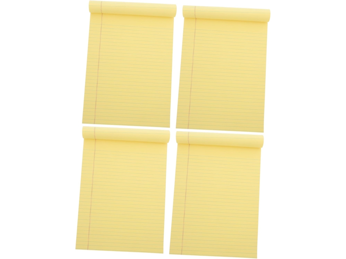 Bloco De Notas A4 Branco 4 Peças Em Papel, Carnet À Lignes, Écriture Facile