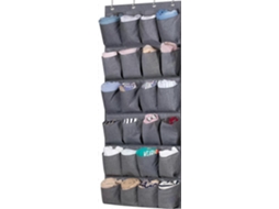 Sapateira Slowmoose sobre a porta com 4 ganchos, grande capacidade, organizador de sapatos suspenso com 24/28 bolsos, sapateira suspensa resistente