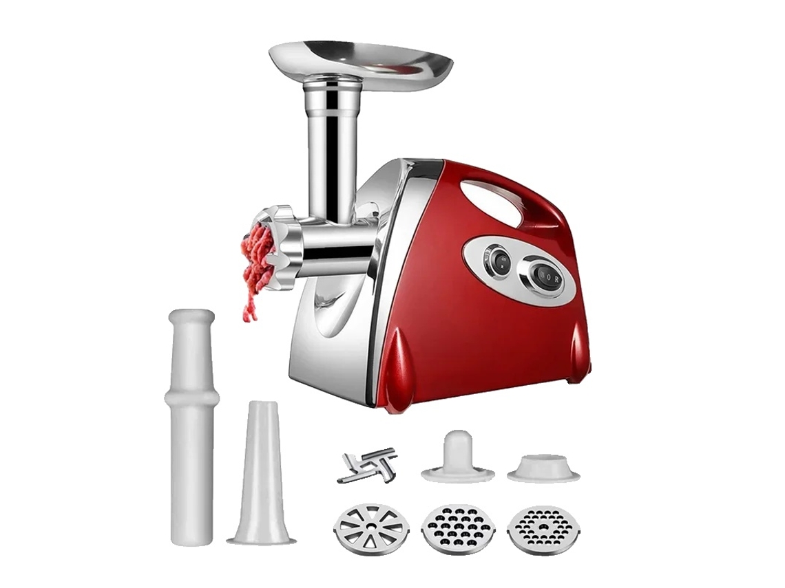 Moedor De Carne Elétrico, Pesado, Acessórios Versáteis, Vermelho