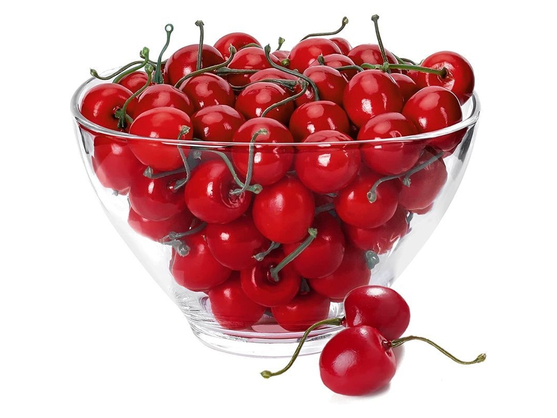 Fruta Artificial Cereja 100 Peças Diâmetro 3cm Nova Line S/MARCA