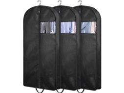 Conjunto De 3 Capas Para Ternos De 40 Polegadas Para Guardar Roupas E Viajar (pretas)