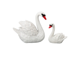 Ornamentos Cisne Casal em Resina Decorativos Presente