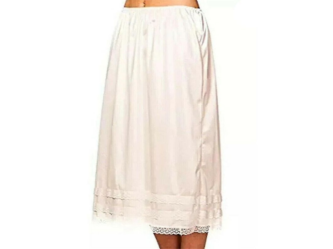 2026-falda Petticoat Larga De Encaje Para Mujer Com Poliéster E Spandex Xxxl Marfil