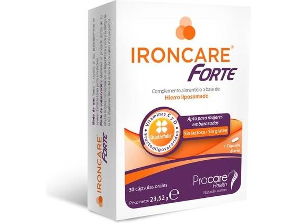 Suplemento Alimentar PROCARE HEALTH Ironcare Forte (30 cápsulas)