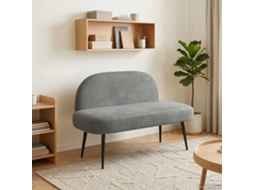 Vidaxl Banco Estofado Com Encosto Cinzento-escuro 110 X 60 X 76 Cm
