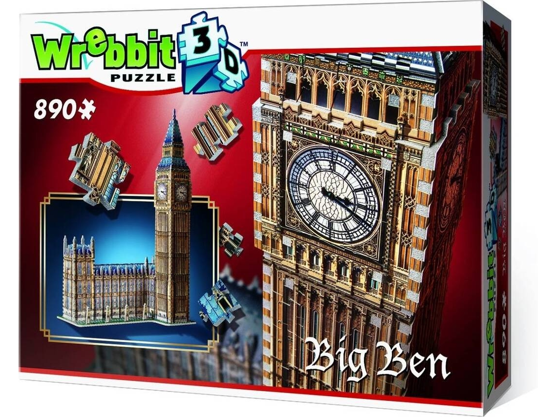 Puzzle 3D WREBBIT Big Ben (Idade Mínima: 12 - 890 Peças)