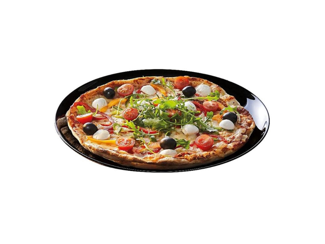 Plato pizza 32 cm friends negro