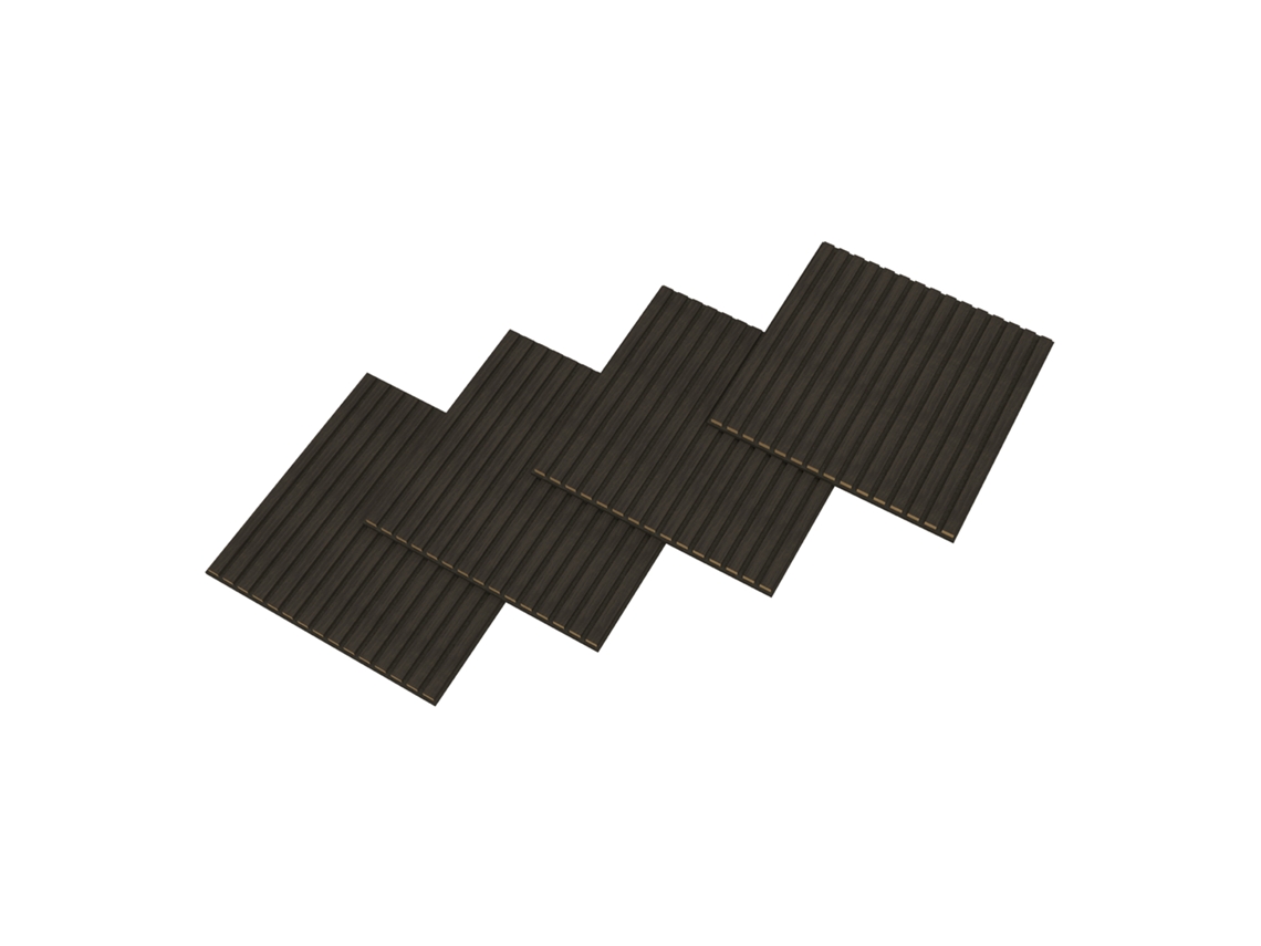 Conjunto de 12 painéis acústicos 3D Vang, 4,32 m², lâminas lineares - Carvalho cinza Neu.holz
