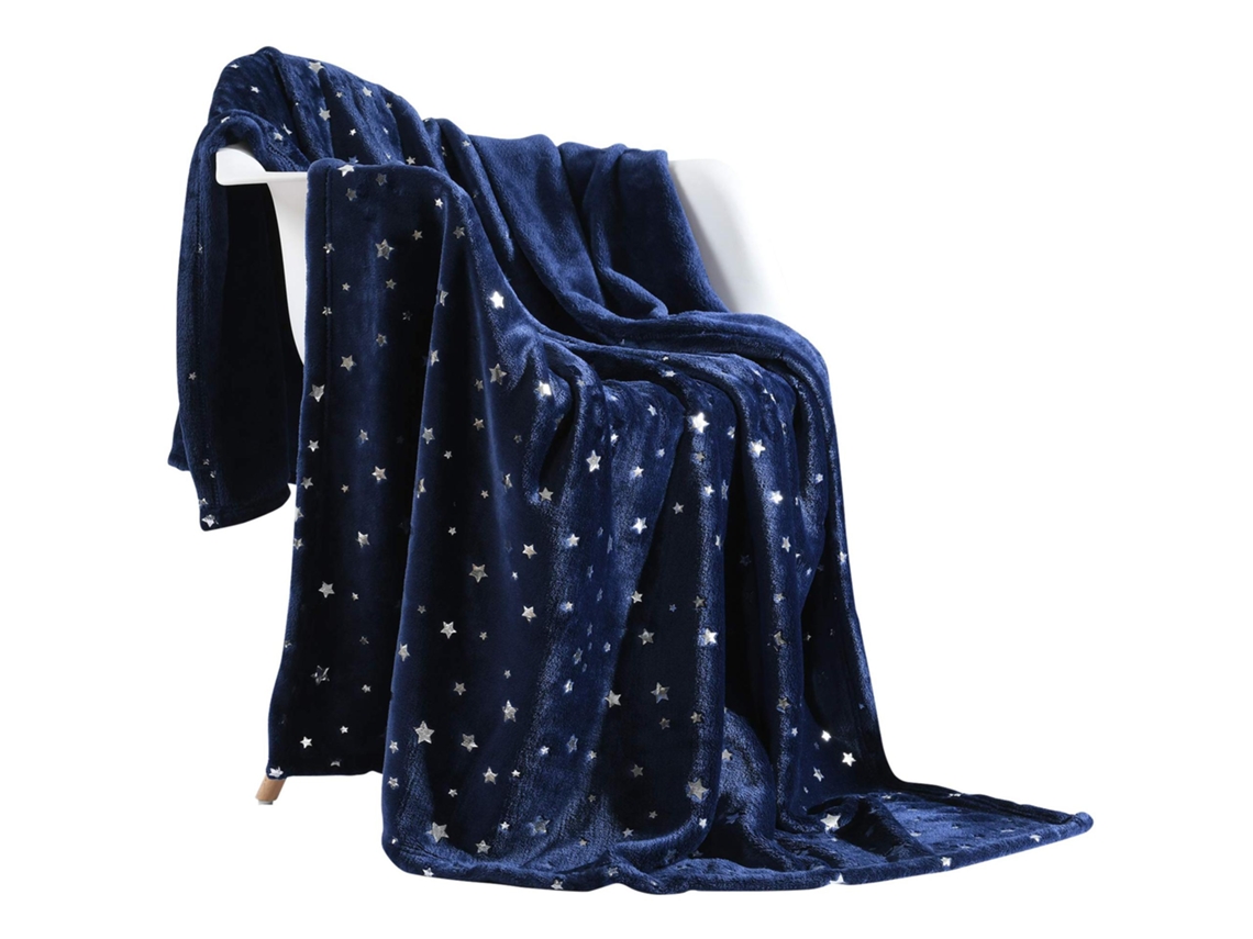 Manta Para Sofá, Manta De Microfibra Espessa E Ultramacia, Ideal Para Todas As Estações.70x100cm Azul Hexinyigjly