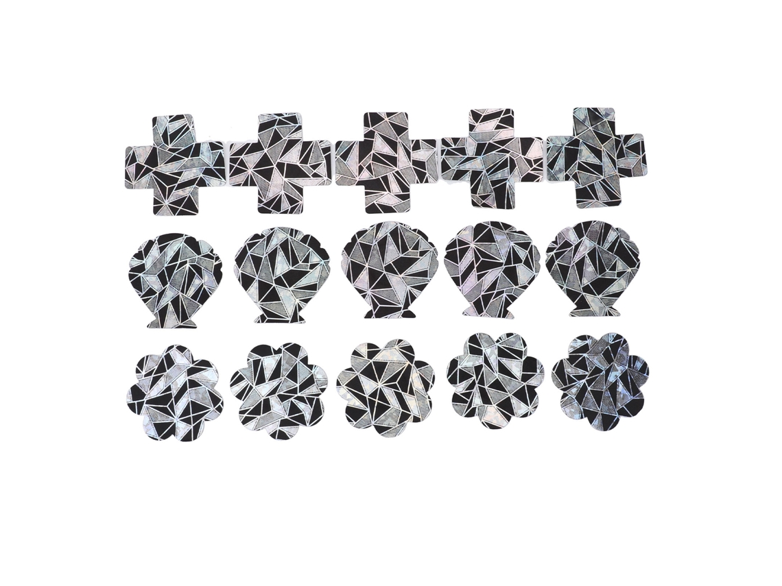 15 Pares De Parches Para Mamas Cross Shell Flower Desechables Adhesivos Modulares Para Fiestas
