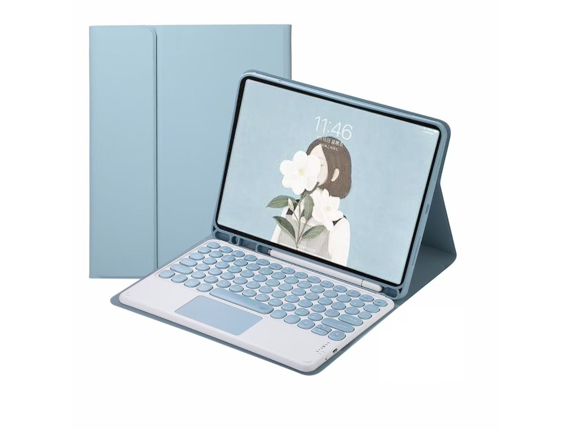 Capa de Teclado Bluetooth para iPad Pro 9.7 XIAOMOYU com sensível ao toque, azul acinzentado